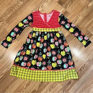 Jelly the Pug‎ Candy Apple Collection Long Sleeve cotton Abbey Knit Dress Sz 8